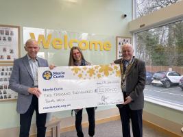 Cheque to Marie Curie Edinburgh